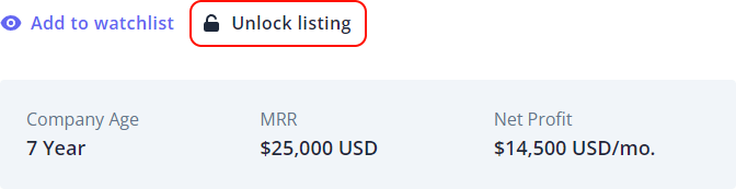 Unlock a listing